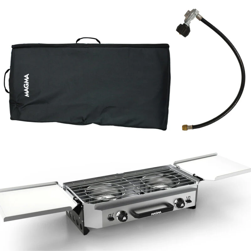AS Propane Connect Crossover Double Burner Firebox Bundle
