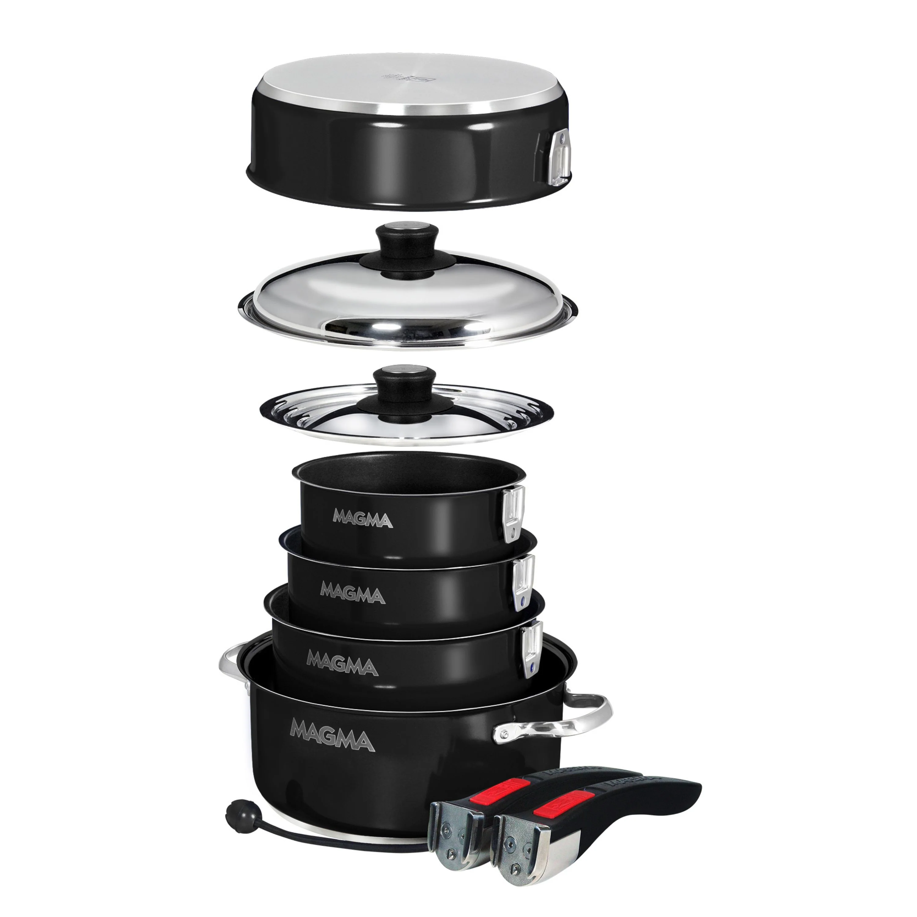 Jet Black Nesting Cookware Set - Image 3