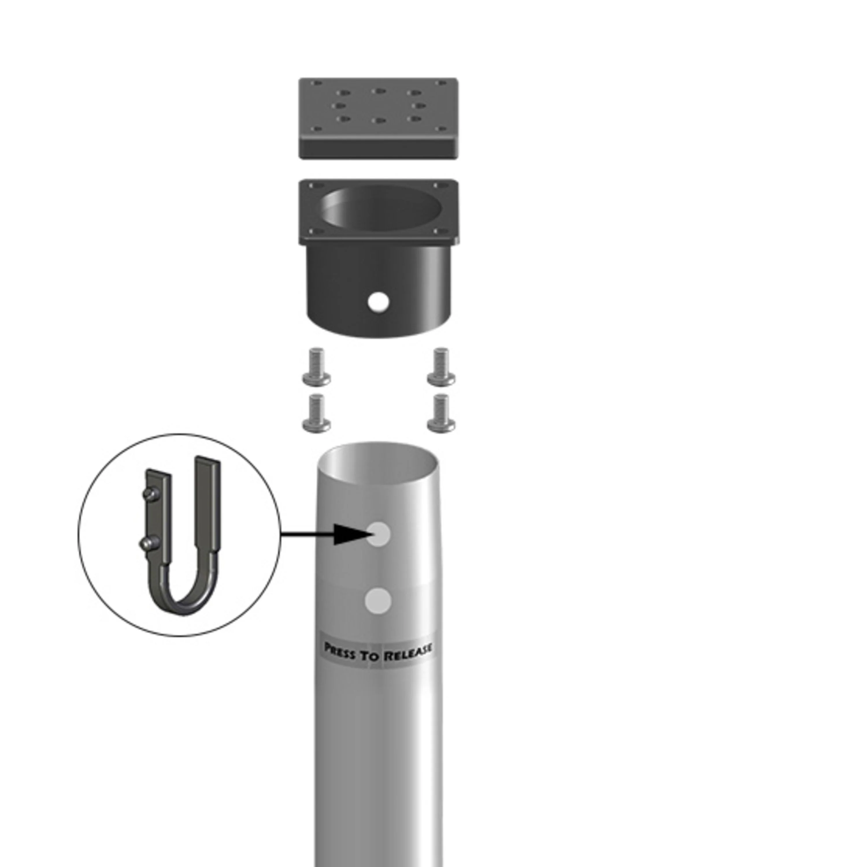Double Locking Stowable Pedestal Mount - Image 5