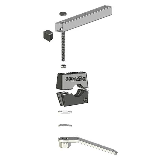 Dual Extended Horizontal Round Rail Mount - Image 3